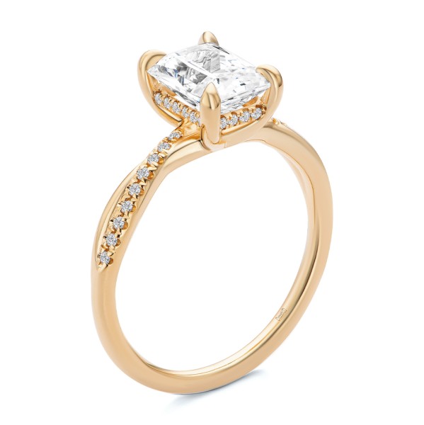Petite Twist Radiant Cut Engagement Ring - Image