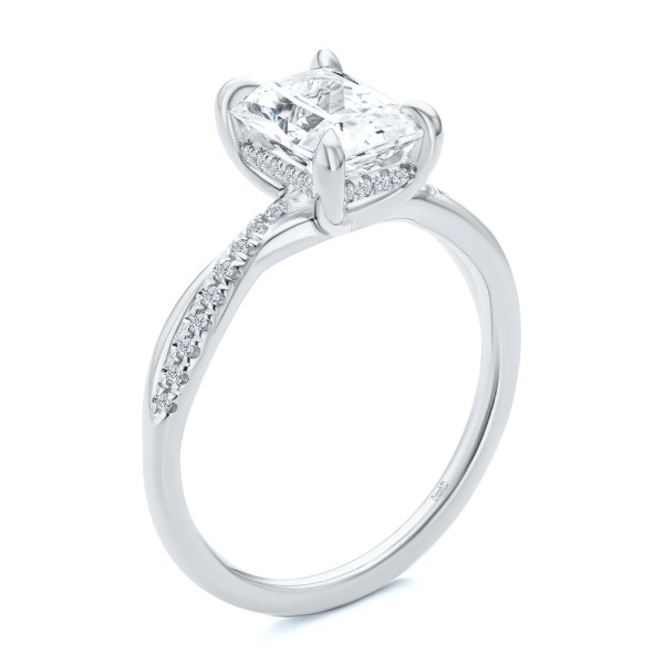 Petite Twist Radiant Cut Engagement Ring - Image