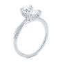 18k White Gold 18k White Gold Petite Twist Radiant Cut Engagement Ring - Three-Quarter View -  107890 - Thumbnail