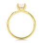 14k Yellow Gold Petite Twist Radiant Cut Engagement Ring - Front View -  107890 - Thumbnail