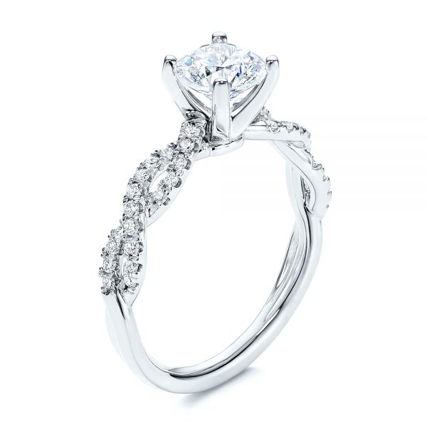 Petite Sparkle Thin Diamond Engagement Ring by Gold and Gems