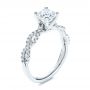  18K Gold 18K Gold Petite Twist Shank Diamond Engagement Ring - Three-Quarter View -  106191 - Thumbnail