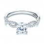  Platinum Platinum Petite Twist Shank Diamond Engagement Ring - Flat View -  106191 - Thumbnail