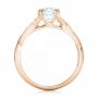 14k Rose Gold 14k Rose Gold Petite Twist Solitaire Engagement Ring - Front View -  102702 - Thumbnail