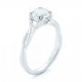  Platinum Petite Twist Solitaire Engagement Ring