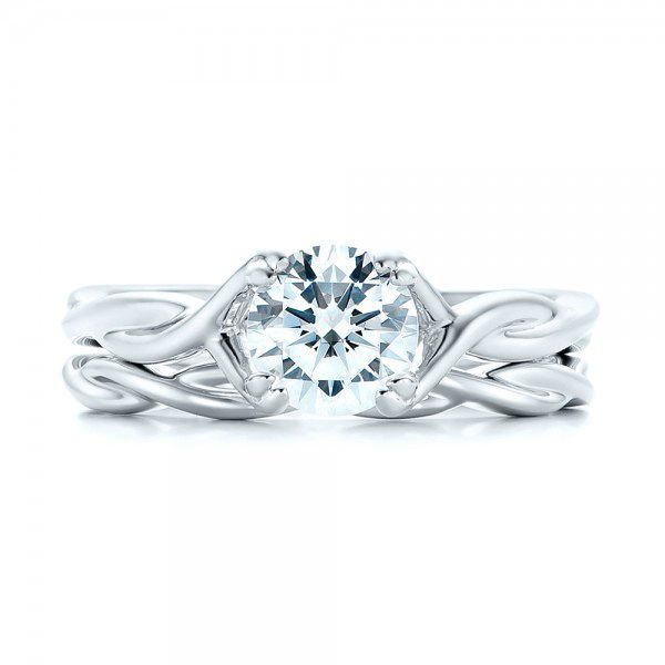 Petite Twist Solitaire Engagement Ring - Image