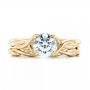 18k Yellow Gold 18k Yellow Gold Petite Twist Solitaire Engagement Ring - Top View -  102702 - Thumbnail