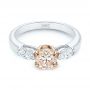 Pink Diamond Engagement Ring - Flat View -  104140 - Thumbnail