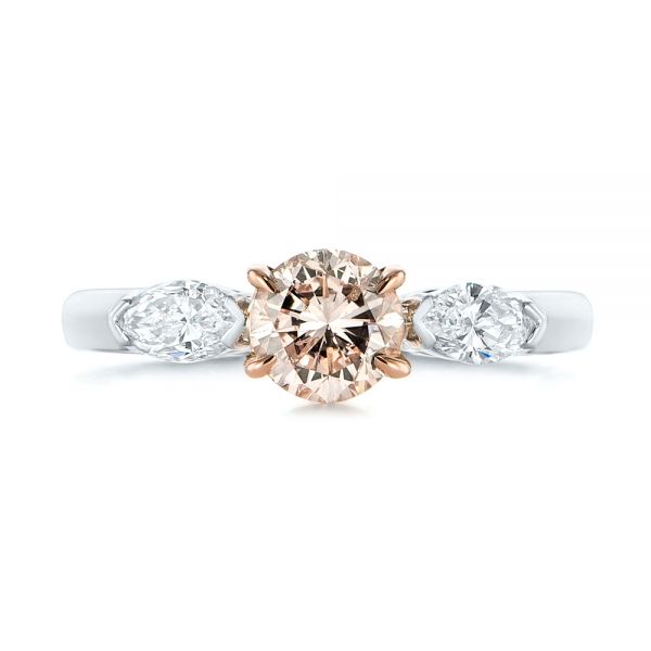 Pink Diamond Engagement Ring - Top View - 104140