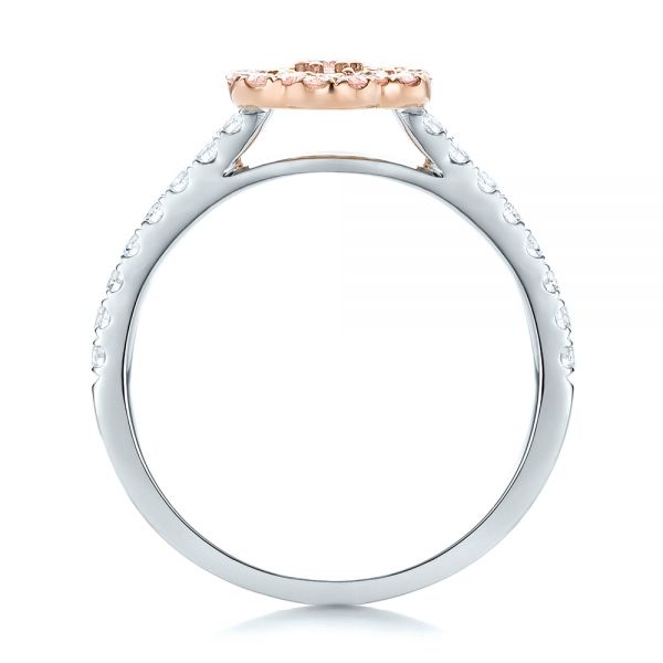 Custom Flower Diamond Engagement Ring #102341 - Seattle Bellevue