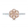 Pink Diamond Flower Engagement Ring - Top View -  101952 - Thumbnail