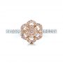 Pink Diamond Flower Engagement Ring - Top View -  101952 - Thumbnail