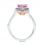 14k White Gold And 14K Gold 14k White Gold And 14K Gold Pink Sapphire And Diamond Two-tone Engagement Ring - Front View -  205 - Thumbnail