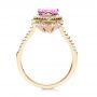 14k Yellow Gold And Platinum 14k Yellow Gold And Platinum Pink Sapphire And Diamond Two-tone Engagement Ring - Front View -  205 - Thumbnail
