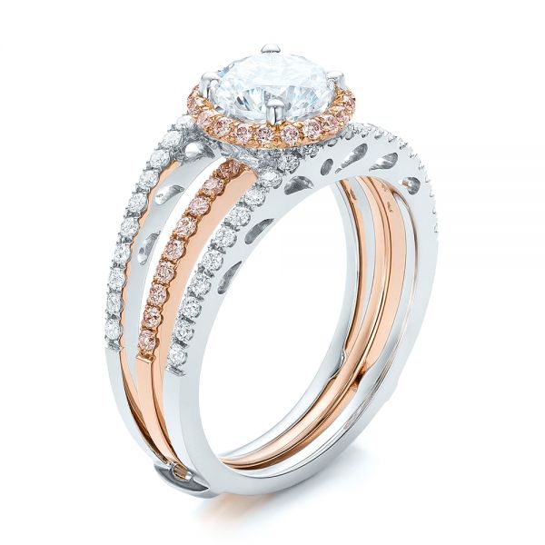 Pink And White Diamond Bridal Set #101956 - Seattle Bellevue | Joseph ...