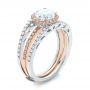 Pink And White Diamond Bridal Set - Three-Quarter View -  101956 - Thumbnail