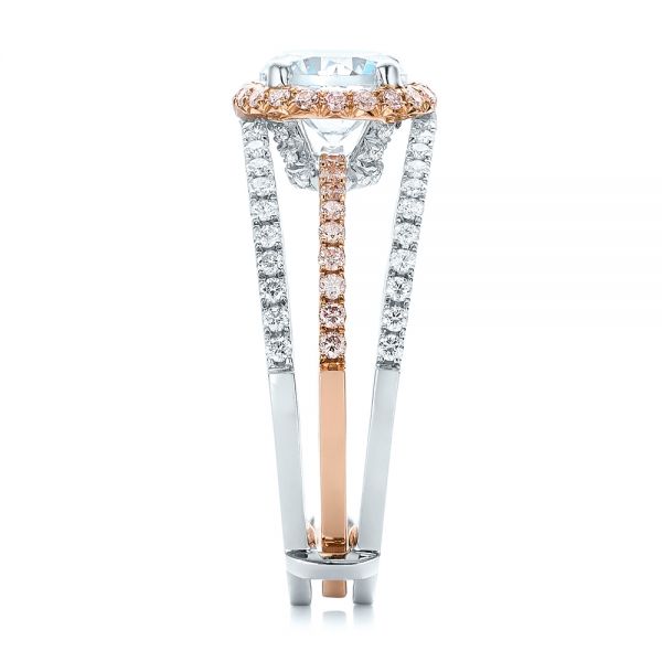 Pink And White Diamond Bridal Set - Side View -  101956