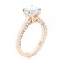 18k Rose Gold 18k Rose Gold Peekaboo Diamond Engagement Ring - Three-Quarter View -  104882 - Thumbnail
