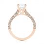 14k Rose Gold 14k Rose Gold Peekaboo Diamond Engagement Ring - Front View -  104882 - Thumbnail
