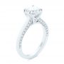  Platinum Peekaboo Diamond Engagement Ring - Three-Quarter View -  104882 - Thumbnail