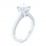 18k White Gold 18k White Gold Peekaboo Diamond Engagement Ring - Three-Quarter View -  104882 - Thumbnail