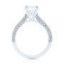  Platinum Peekaboo Diamond Engagement Ring - Front View -  104882 - Thumbnail