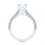 18k White Gold 18k White Gold Peekaboo Diamond Engagement Ring - Front View -  104882 - Thumbnail