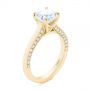 18k Yellow Gold 18k Yellow Gold Peekaboo Diamond Engagement Ring - Three-Quarter View -  104882 - Thumbnail