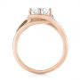 18k Rose Gold 18k Rose Gold Split Shank Wrapped Halo Diamond Engagement Ring - Front View -  104584 - Thumbnail