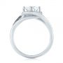  Platinum Split Shank Wrapped Halo Diamond Engagement Ring - Front View -  104584 - Thumbnail