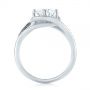 18k White Gold 18k White Gold Split Shank Wrapped Halo Diamond Engagement Ring - Front View -  104584 - Thumbnail