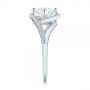 Platinum Split Shank Wrapped Halo Diamond Engagement Ring - Side View -  104584 - Thumbnail