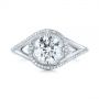 14k White Gold 14k White Gold Split Shank Wrapped Halo Diamond Engagement Ring - Top View -  104584 - Thumbnail