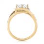 14k Yellow Gold 14k Yellow Gold Split Shank Wrapped Halo Diamond Engagement Ring - Front View -  104584 - Thumbnail