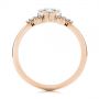 18k Rose Gold 18k Rose Gold Princess Cut Diamond Cluster Engagement Ring - Front View -  104983 - Thumbnail