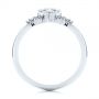 14k White Gold 14k White Gold Princess Cut Diamond Cluster Engagement Ring - Front View -  104983 - Thumbnail