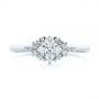  Platinum Platinum Princess Cut Diamond Cluster Engagement Ring - Top View -  104983 - Thumbnail