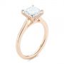 14k Rose Gold 14k Rose Gold Princess Cut Diamond Engagement Ring - Three-Quarter View -  105124 - Thumbnail