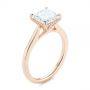 14k Rose Gold 14k Rose Gold Princess Cut Diamond Engagement Ring - Three-Quarter View -  105124 - Thumbnail