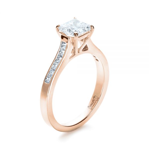 14k Rose Gold Princess Cut Diamond Engagement Ring 1381 Seattle