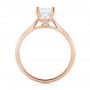 18k Rose Gold 18k Rose Gold Princess Cut Diamond Engagement Ring - Front View -  104091 - Thumbnail