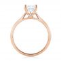 18k Rose Gold 18k Rose Gold Princess Cut Diamond Engagement Ring - Front View -  104091 - Thumbnail