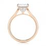 18k Rose Gold 18k Rose Gold Princess Cut Diamond Engagement Ring - Front View -  105124 - Thumbnail