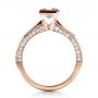18k Rose Gold 18k Rose Gold Princess Cut Diamond Engagement Ring - Front View -  1288 - Thumbnail