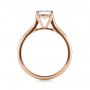 14k Rose Gold 14k Rose Gold Princess Cut Diamond Engagement Ring - Front View -  1381 - Thumbnail