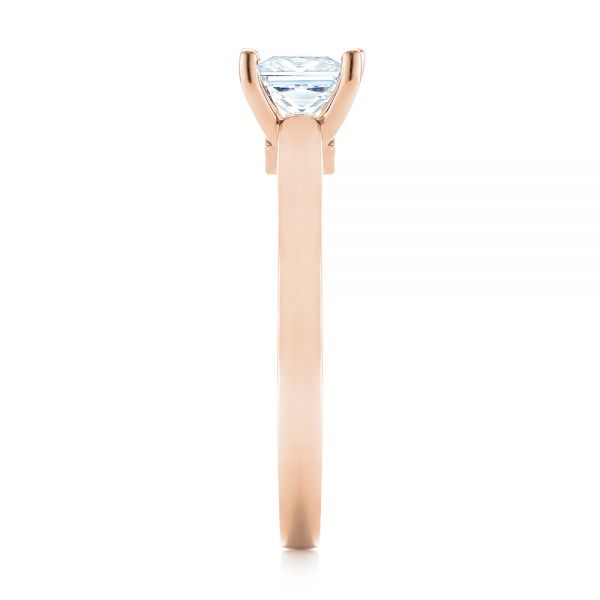 18k Rose Gold 18k Rose Gold Princess Cut Diamond Engagement Ring - Side View - 104091