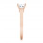 18k Rose Gold 18k Rose Gold Princess Cut Diamond Engagement Ring - Side View -  104091 - Thumbnail