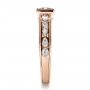 18k Rose Gold 18k Rose Gold Princess Cut Diamond Engagement Ring - Side View -  1288 - Thumbnail