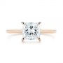 18k Rose Gold 18k Rose Gold Princess Cut Diamond Engagement Ring - Top View -  105124 - Thumbnail