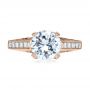 14k Rose Gold 14k Rose Gold Princess Cut Diamond Engagement Ring - Top View -  195 - Thumbnail